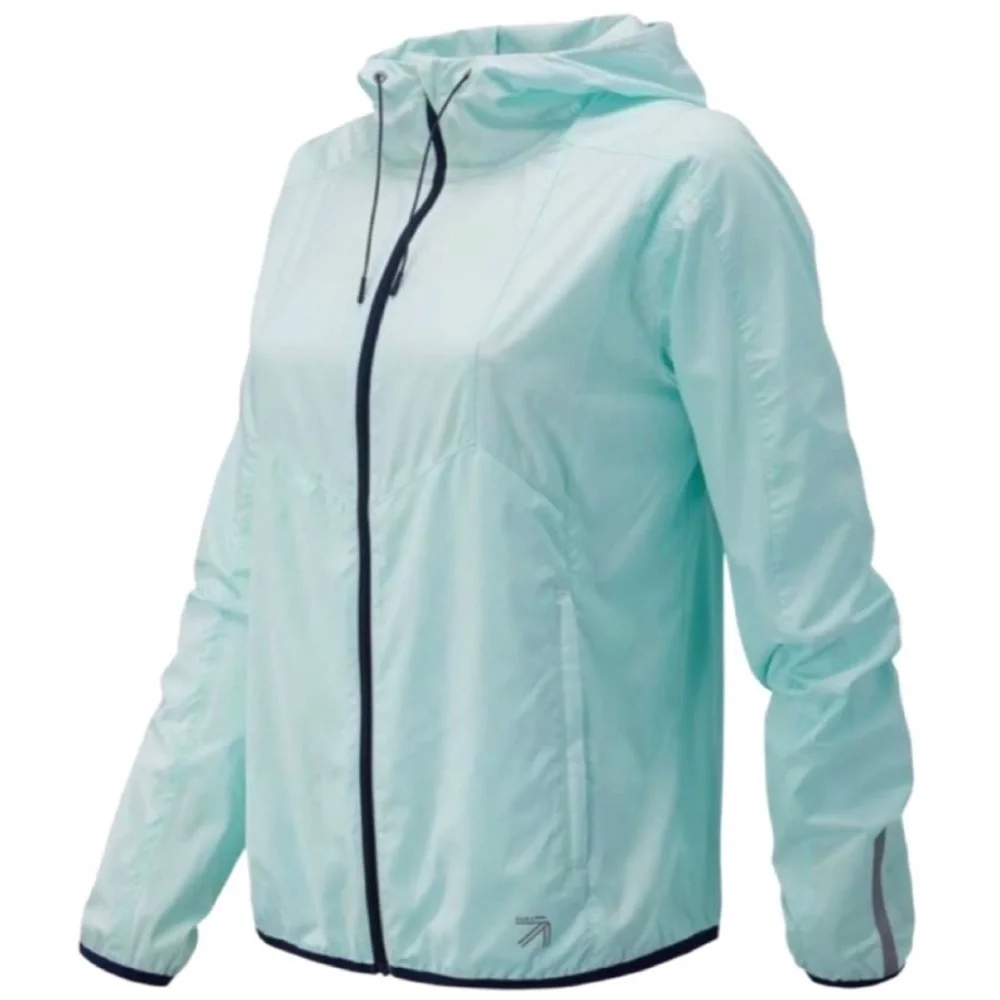 New Balance for J. CREW Windbreaker Hooded Jacket in Aqua Sky Lightweight Size S - Picture 16 of 16